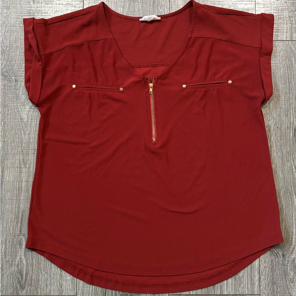 Workshop Republic Clothing Ruby Red Short Sleeve Tee
(0166)